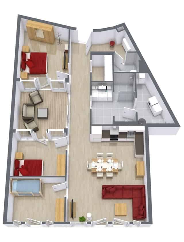 Floorplan 3-Bedroom Penthouse